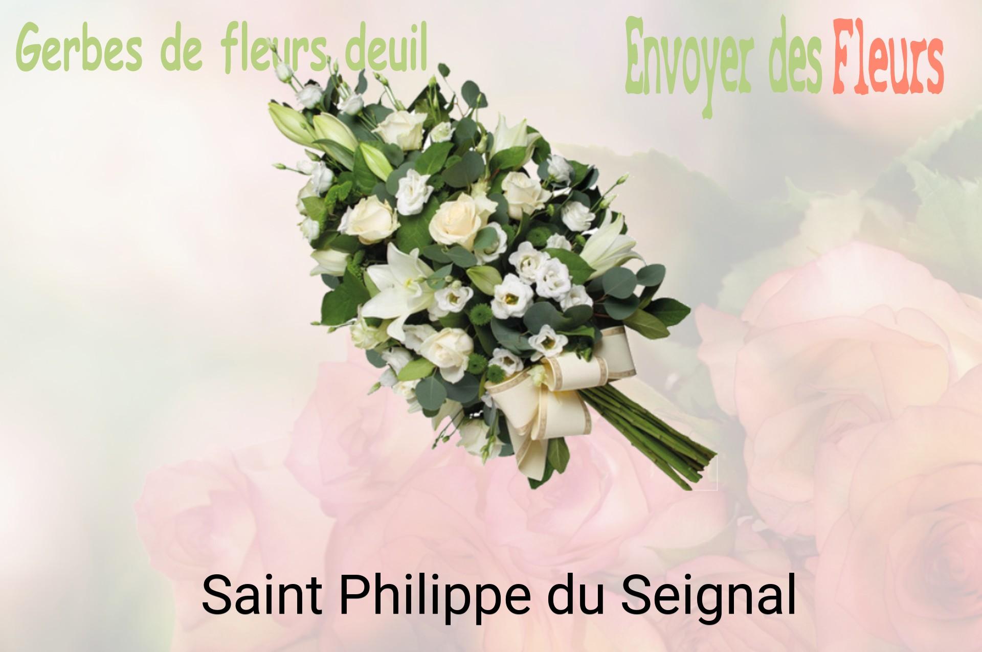 Gerbe de fleurs de deuil livrée à Saint-Philippe-du-Seignal